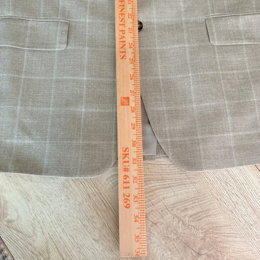 Ralph Ralph Lauren Wool Silk Linen Blazer Mens 44R Windowpane Sport Coat Canada